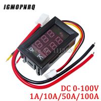 DC 0-100V 1A 10A 50A 100A Digital Voltmeter Ammeter Dual Display Voltage Detector Current Meter Panel Amp Volt Gauge 0.28" LED