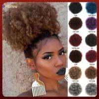 RIBHVU คุณภาพสูง พัฟสูง คลิปใน ต่อผม ผมสังเคราะห์ Afro Bun สายรัดหางม้า