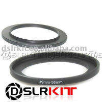 อลูมิเนียมสีดำ49Mm-58 Mm 49-58 Mm Step Up Filter Ring Stepping Adapter