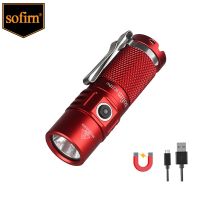 Sofirn ไฟฉาย LED กำลังสูง SC21 Pro Mini 16340,ชาร์จ USB C Anduril UI 1100lm LH351D 90CRI พร้อมท้ายแม่เหล็ก5000K