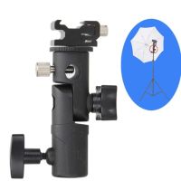 Universal Metal E Type Flash Bracket Hot Shoe Detachable Adapter Lamp Speedlite Umbrella Mount 1/4 to 3/8 Screw Light stand