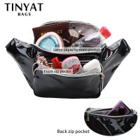TINYAT Holographic Waist Pack Men Women Large Waterproof Belt Bag New Color Zipper Bag Fashion Travel Fanny Pack For Party