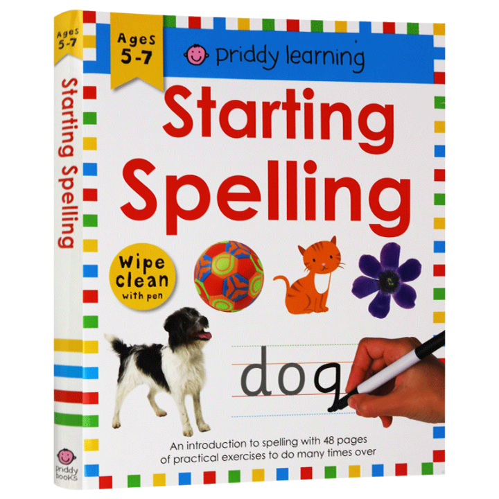 wipe-the-book-and-start-spelling-english-original-wipe-clean-workbook-starting-spelling-childrens-english-word-learning-book-english-book-roger-priddy