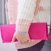 【YF】 Travel Hair Straightener Storage Bag Curling Iron Pouch Heat Resistant Mat Pad Portable Fold Protective Case Styling Tool