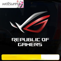 Wellsunny ROG สติกเกอร์ติดรถยนต์สะท้อนแสงติดโลโก้ประเทศของผู้เล่นรถยนต์,รถจักรยานยนต์ไฟฟ้ากันน้ำสติ๊กเกอร์ตกแต่ง