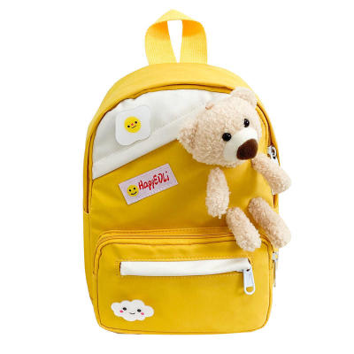 New 2-6Y Cartoon Canvas Children School Backpack Kindergarten Animal Bear Kids Backpack School Bags for Girls Boy SchoolBag