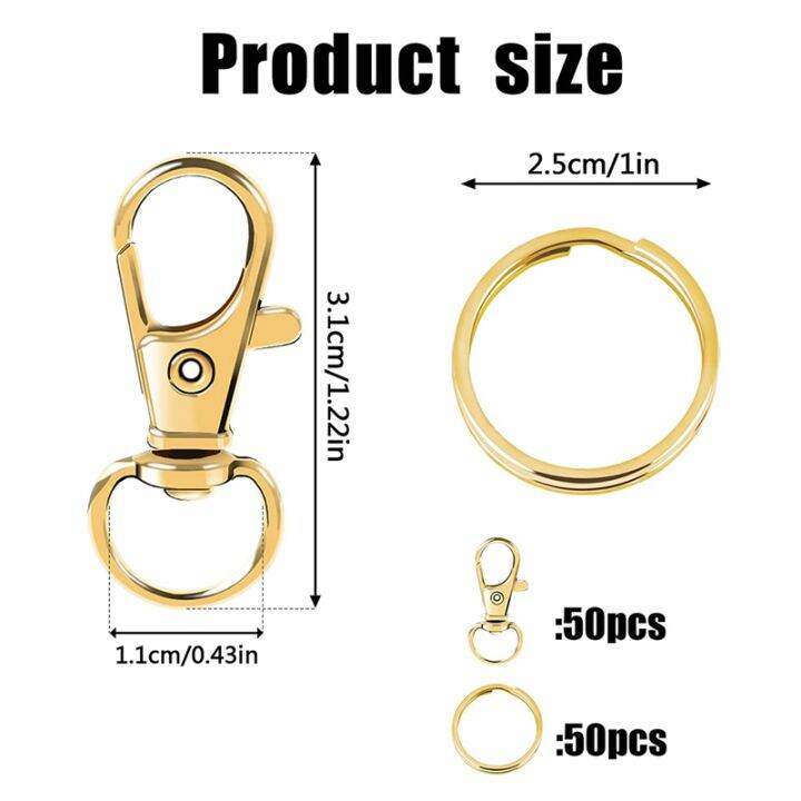 100pcs-swivel-clasps-lanyard-snap-hooks-with-key-rings-key-chain-clip-hooks-lobster-claw-clasps-for-jewelry-diy-crafts