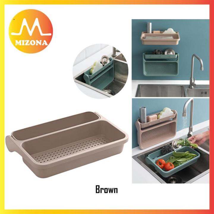 MIZONA Foldable Storage Durable Rotating Kitchen Drain Storage Box Lazada