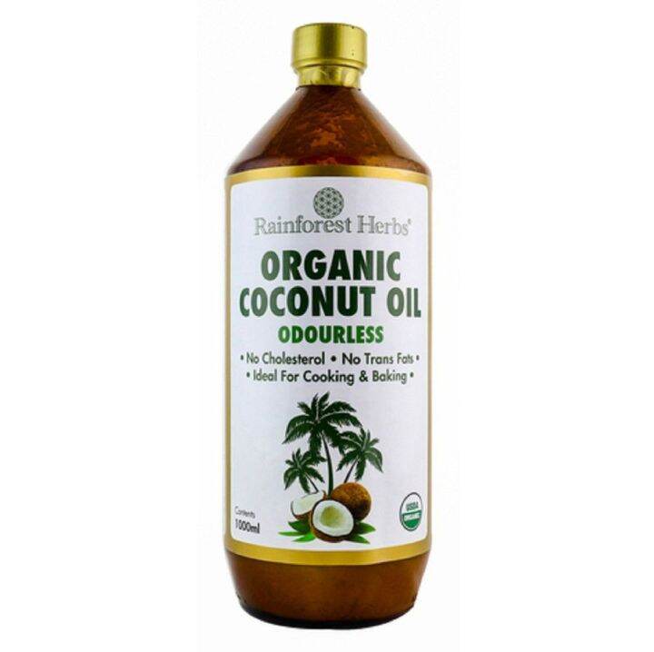 Rainforest Herbs Organic Odourless Coconut Oil (500ml / 1L) Lazada