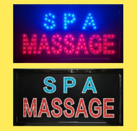 ป้ายไฟ LED SPA MASSAGE ป้ายไฟกล่อง หลอดไฟLED ประหยัดไฟ เสียบ ปลั๊กไฟ เพิ่มเอกลักษณ์สีสัน สวยงาม ตกแต่ง