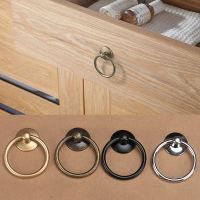 2PCS Vintage Round Ring Furniture Door Pull Handle Alloy Cabinet Dresser Drawer Knobs Handle Cupboard For Jewelry Box Door Ring