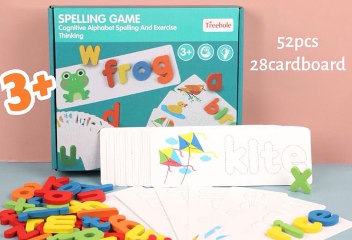 เกมต่อคำศัพท์ภาษาอังกฤษ-ของเล่นไม้-spelling-game