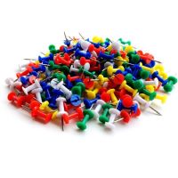 100PCS Color Thumbtacks Push Pins Map Pin Cork Board Thumb Tacks Pushpin Stationery Buttons Pins Office School Supplies Clips Pins Tacks