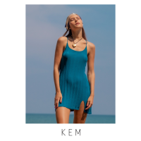 Kemissara Slip Dress - Lagoon Blue