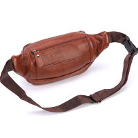 Fashion Men Genuine Leather Fanny Bag for Phone Pouch Male Leather Messenger Bags nd Fanny Pack Male Travel Waist Bag Men