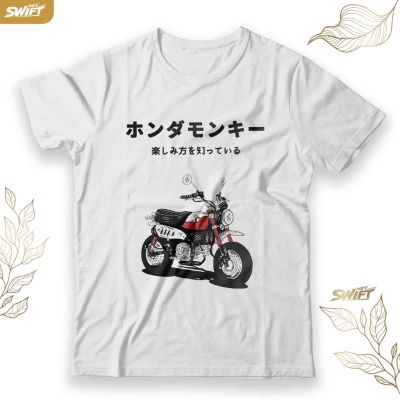 เสื้อยืด พิมพ์ลาย Honda Monkey japan kanji DISTRO สไตล์ญี่ปุ่นS-5XL