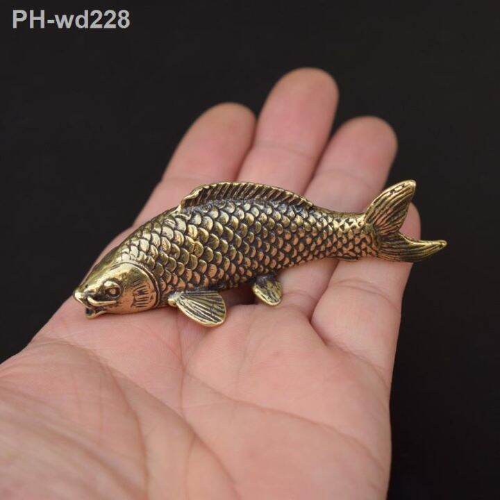 retro-brass-carp-fish-figurine-miniature-tea-table-pet-small-ornament-copper-animal-feng-shui-crafts-home-decoration-accessories