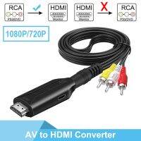 ตัวแปลงเอวีไปยัง HDMI HDMI 1080P 720P สำหรับ Set-Top Box Computer เป็นสายเคเบิลทีวีสาย RCA ตัวผู้สามสียาว1M/3.2Ft