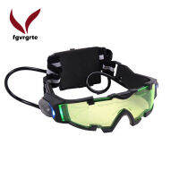 Fgvrgrt Night Vision แว่นตาสีเขียวติดฟิล์มเลนส์ไฟ LED สำหรับกลางแจ้งเกม P Rop ของขวัญ