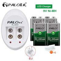 zvhm00 PALO 300mAh 9V NIMH Rechargeable Battery 6F22 9V Crown Battery 9V Battery Charger For 9V NI-MH Li-ion Rechargeable Batteries