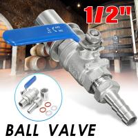 [HOT] 1/2 quot; High Quality Stainless Steel Weldless Compact Ball Valve Barb Homebrew Beer Kettle Pot Corrosion Resistance