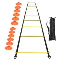 Agility Ladder Set 20Ft Adjustable Speed Training Ladder With 12 Football Training Disc For Soccer  Sports Training Training Equipment