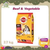 Dog food Pedigree Dog Food Mini Beef &amp; Vegetable 2.7 kg อาหารสุนัข อาหารหมา