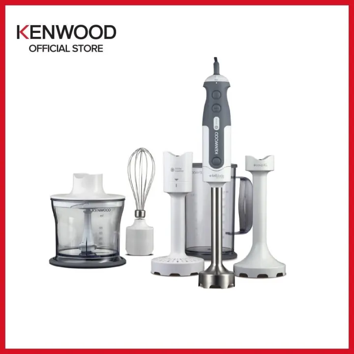 Kenwood Triblade Hand Blender 800W (White) - HDP406WH (Blend, Whisk, Chop & Mesh, Suitable to make Dalgona Coffee, Baby Puree, Desserts, Soups, Smoothies)