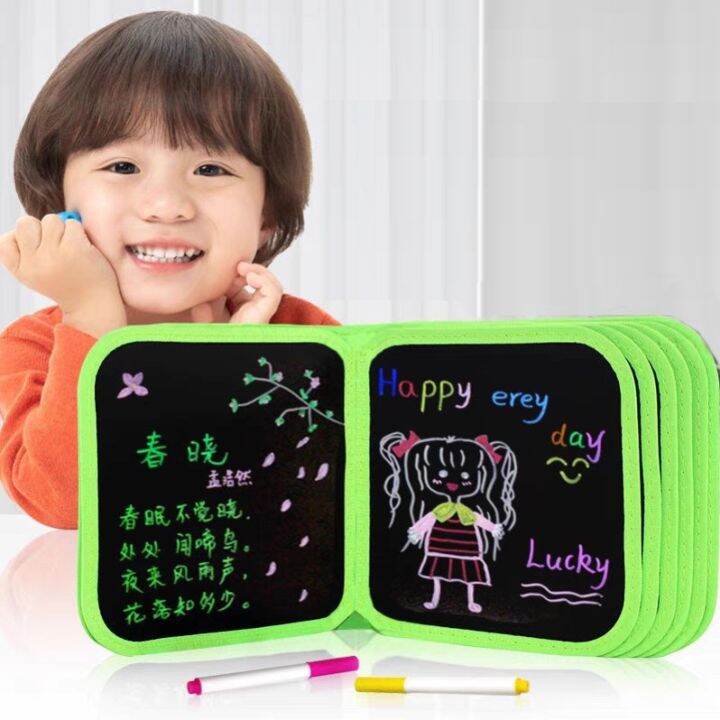 【macg】14 Pages Children Portable Drawing Board Reusable Painting Doodle