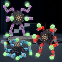 DIY Rotating Luminous Fidget Gyroscope Spinner Noctilucent Fluorescence Kids Adult Stress Relief Decompression Fingertip Toy