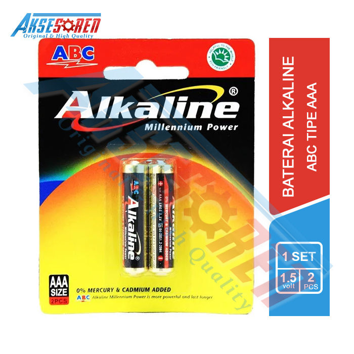 Baterai ABC Alkaline Tipe AAA [1.5V/2 pcs] / Battery Ukuran A3 Kecil ...