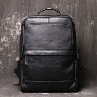 Genuine Leather Mens Backpack Cow Leather Multifunctional Travel Bag Leisure Backpacks Computer Bag Vintage Boys Schoolbag