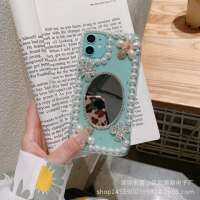 （HOT) แอปเปิ้ล 12 เคสศัพท์มือถือที่นิยมในโลกออนไลน์มีกระจก 13 กระจกแต่งหน้า 14plus สามมิติเหมาะสำหรับ xr