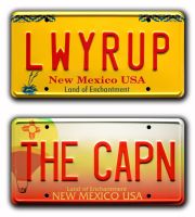 【YF】✜  Breaking Bad LWYRUP   The CAPN   Metal Stamped License Plates Plate  Frames Car Front