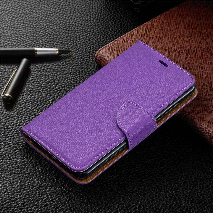 หนัง-pu-เคสโทรศัพท์สำหรับ-huawei-p20-pro-6-1-สีทึบขาตั้งเคสโทรศัพท์ไอโฟนแบบหนัง