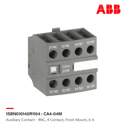 ABB : Auxiliary Contact - 4NC, 4 Contact, Front Mount, 6 A รหัส CA4-04M : 1SBN010140R1104 เอบีบี