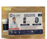 Máy đo đường huyết Clever Chek TD-4125 tặng 1 hộp gạc tẩm cồn, 1 hộp que