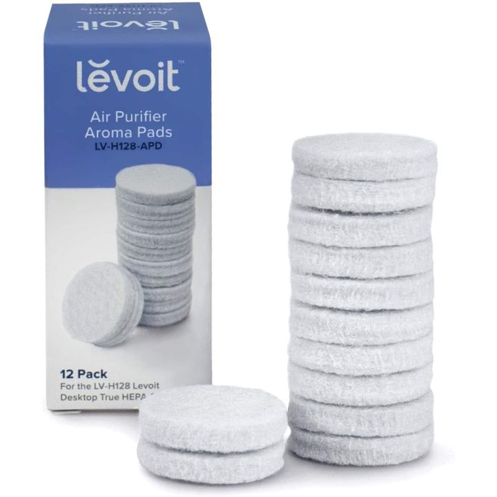 LEVOIT Air Purifier for Home Bedroom, 1 Pack, White & Air Purifier LV-H128  Aroma Pads 12pack Essential Oil Replacement