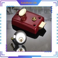 AutoMotor กุญแจล็อคประตูล็อคขอบล็อคโบราณ Deadbolt สำหรับรถยนต์ที่คล้องประตูประตูบ้าน