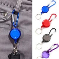 2022 Retractable Pull Badge Reel ID Lanyard Name Tag Card Badge Holder Reels ABS Plastic Key Ring Chain Clips