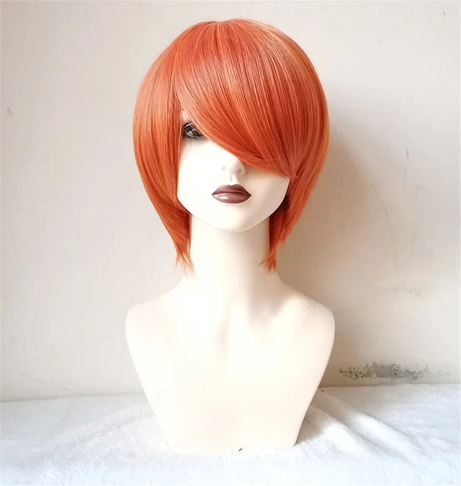 Game Yandere Simulator Osana Najimi 110cm Long Orange Pink Straight Cosplay  Wig Heat Resistant Hair Cosplay