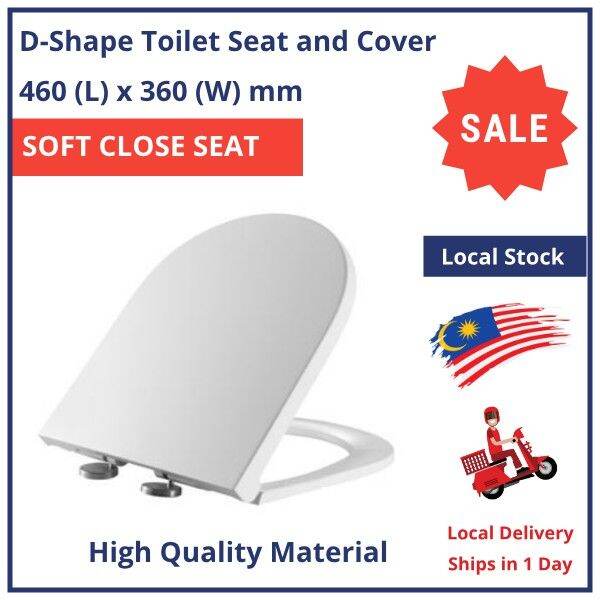 DShape Soft Close Toilet Seat and Cover Heavy Duty 460mm x 360mm INNO