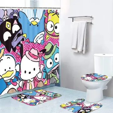 Sanrios Hello Kitty Kawaii Cartoon Shower Curtains Bathroom
