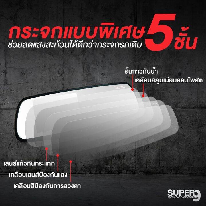 aston-super-9-กล้องติดรถยนต์2กล้อง-ความละเอียดวีดีโอระดับ-1080p-รองรับเมนูภาษาไทย-ไฟ-led-กล้องหลัง-4-ดวง-ของแท้-100-สินค้ารับประกัน-1-ปี