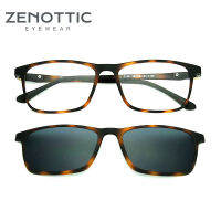 ZENOTTIC Brand Polarized Sunglasses For Men Flexible 2 in 1 Magnet Clip On Eyeglasses Magnetic Myopia Prescription Sun Glasses