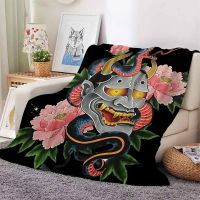 2023 Fashion Flannel Blankets Japanese Samurai Prajna 3D Printed Throw Blanket Office Nap Travel Portable Thin Quilts Dropshipping