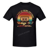 35 Years Of Being Awesome Vintage 1987 Limited Edition 35Th Birthday Gift T-Shirt Harajuku Streetwear Cotton Graphics Tshirt Tee