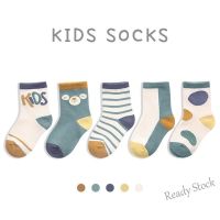 【hot sale】 ▨❈❄ C10 [5 Pairs]Ready Stock Kids Socks Japanese Tide Breathable Cotton Girls Boys Socks Children Socks Stokin bayi