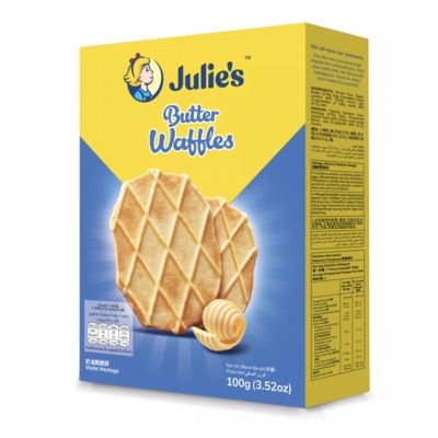 Julies Butter Waffles Biscuits Box 100g จูลี่ส์ วาฟเฟิลเนย