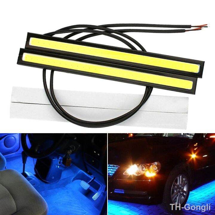 hot-1-10pc-super-17cm-cob-fog-bulb-car-drl-strip-bar-12v-6500k-interior-styling-lamp